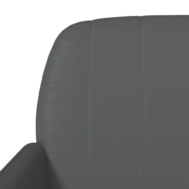 Produktbild för Bänk grå 107x80x81 cm konstläder