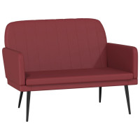 Produktbild för Bänk vinröd 107x80x81 cm konstläder