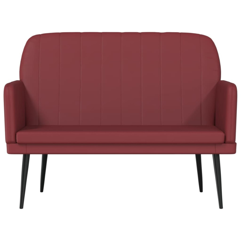 Produktbild för Bänk vinröd 107x80x81 cm konstläder