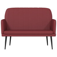 Produktbild för Bänk vinröd 107x80x81 cm konstläder