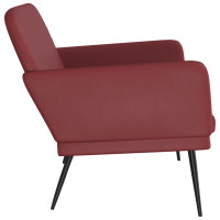 Produktbild för Bänk vinröd 107x80x81 cm konstläder