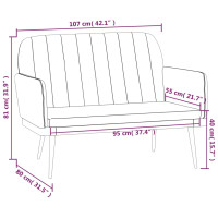 Produktbild för Bänk vinröd 107x80x81 cm konstläder