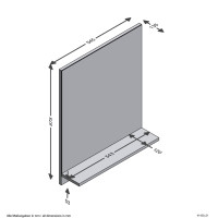 Miniatyr av produktbild för FMD Väggmonterad spegel med hylla 54,5x13,5x67,5 cm ek