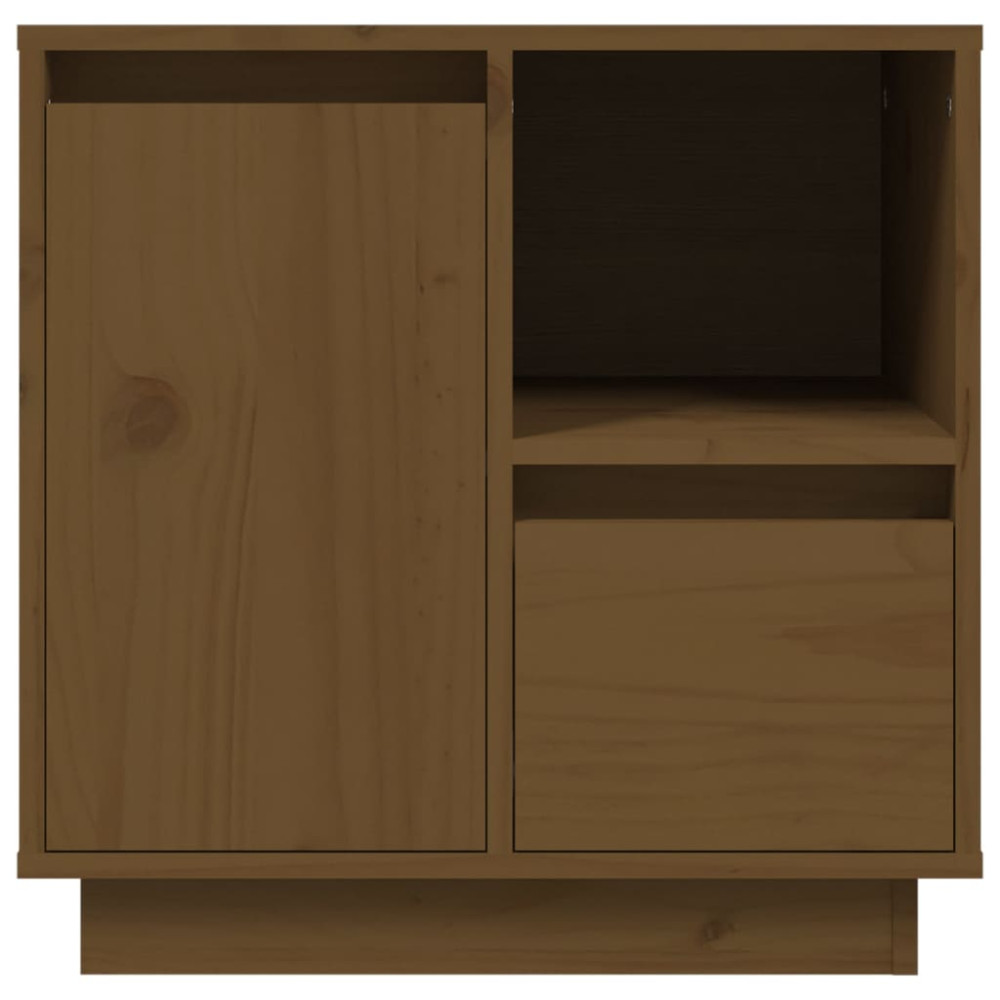 Produktbild för Sängbord 2 st honungsbrun 50x34x50 cm massiv furu
