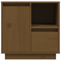 Produktbild för Sängbord 2 st honungsbrun 50x34x50 cm massiv furu
