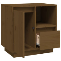 Produktbild för Sängbord 2 st honungsbrun 50x34x50 cm massiv furu