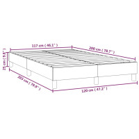 Produktbild för Sängram grå 120x200 cm konstläder