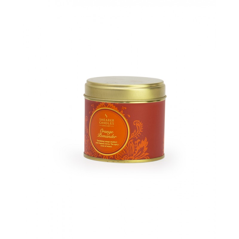 Produktbild för Shearer Candle In Large Tin Orange Pomander