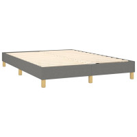 Produktbild för Ramsäng med madrass mörkgrå 140x200 cm tyg
