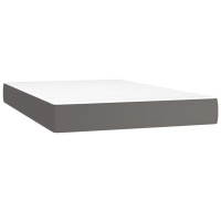 Produktbild för Ramsäng med madrass grå 120x200 cm konstläder