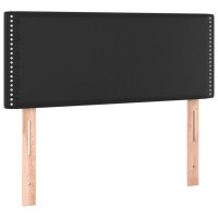 Produktbild för Ramsäng med madrass svart 120x200 cm konstläder