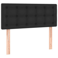 Produktbild för Ramsäng med madrass svart 80x200 cm konstläder