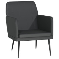 Produktbild för Fåtölj svart 61x78x80 cm konstläder