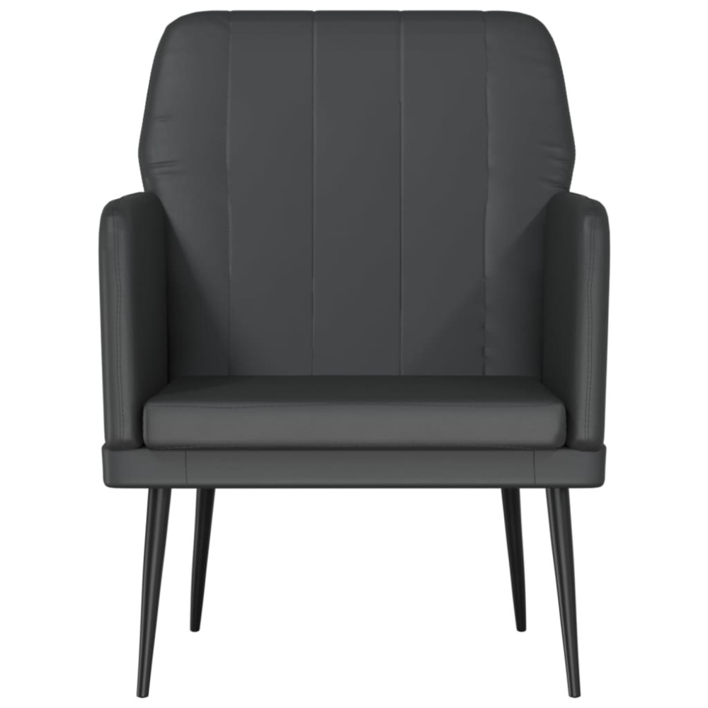 Produktbild för Fåtölj svart 61x78x80 cm konstläder