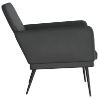 Produktbild för Fåtölj svart 61x78x80 cm konstläder