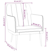 Produktbild för Fåtölj svart 61x78x80 cm konstläder