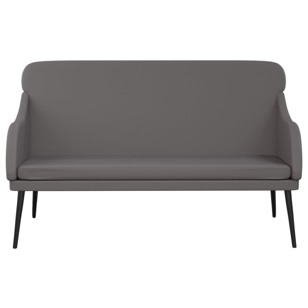 Produktbild för Bänk grå 110x76x80 cm konstläder