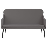 Produktbild för Bänk grå 110x76x80 cm konstläder