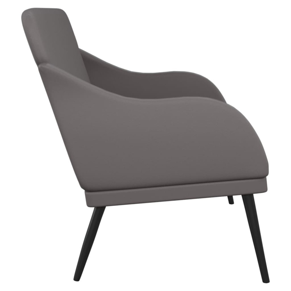 Produktbild för Bänk grå 110x76x80 cm konstläder