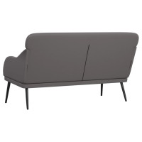 Produktbild för Bänk grå 110x76x80 cm konstläder