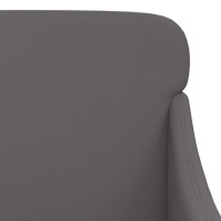 Produktbild för Bänk grå 110x76x80 cm konstläder