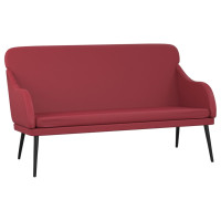 Produktbild för Bänk vinröd 110x76x80 cm konstläder