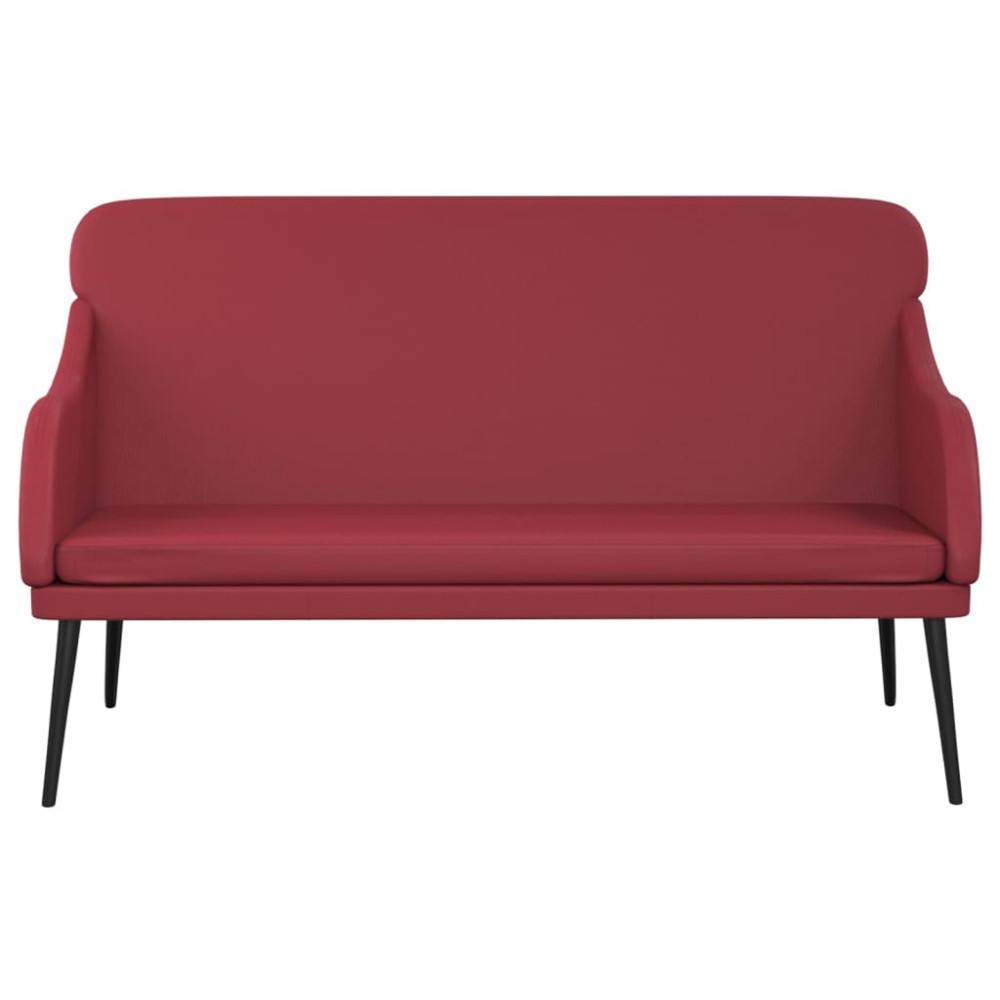 Produktbild för Bänk vinröd 110x76x80 cm konstläder