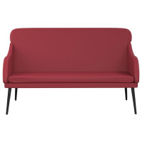 Produktbild för Bänk vinröd 110x76x80 cm konstläder