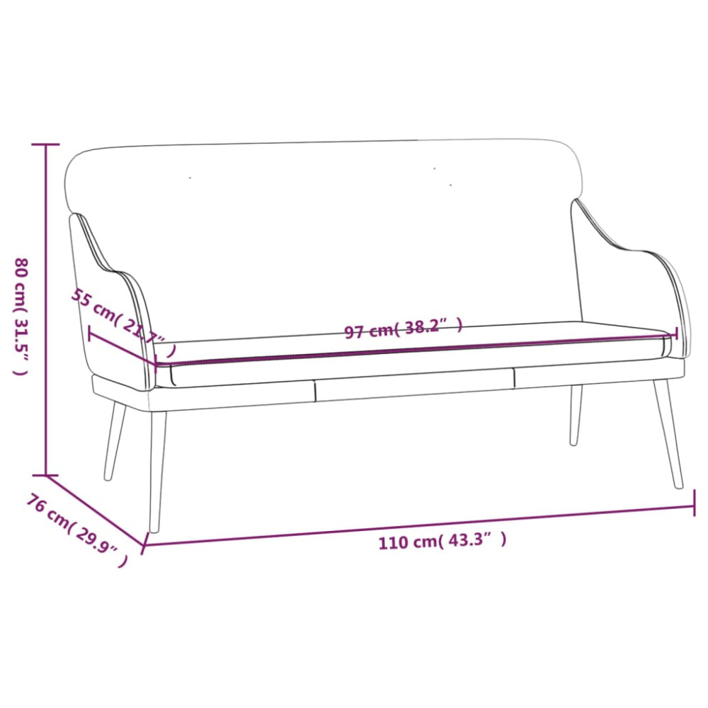 Produktbild för Bänk vinröd 110x76x80 cm konstläder