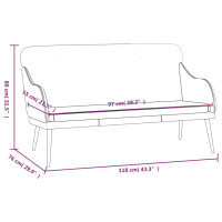 Produktbild för Bänk vinröd 110x76x80 cm konstläder