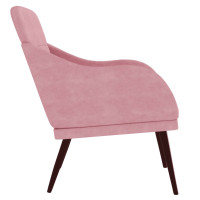 Produktbild för Fåtölj rosa 63x76x80 cm sammet