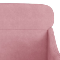 Produktbild för Fåtölj rosa 63x76x80 cm sammet