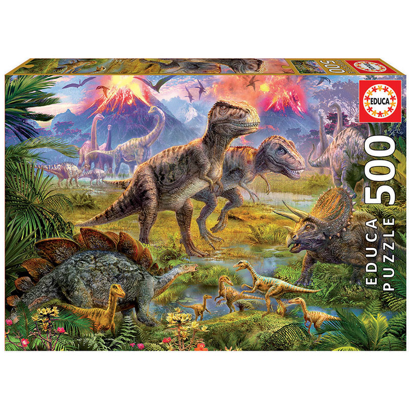 Produktbild för Educa Dinosaur Gathering Pussel 500 styck Djur
