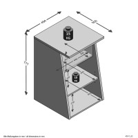 Produktbild för FMD Sidobord med 2 öppna fack 49,4x50x77,7 cm antracit