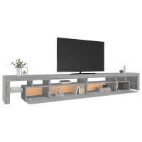 Produktbild för Tv-bänk med LED-belysning grå sonoma 290x36,5x40 cm