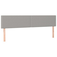 Produktbild för Ramsäng med madrass ljusgrå 180x200 cm tyg
