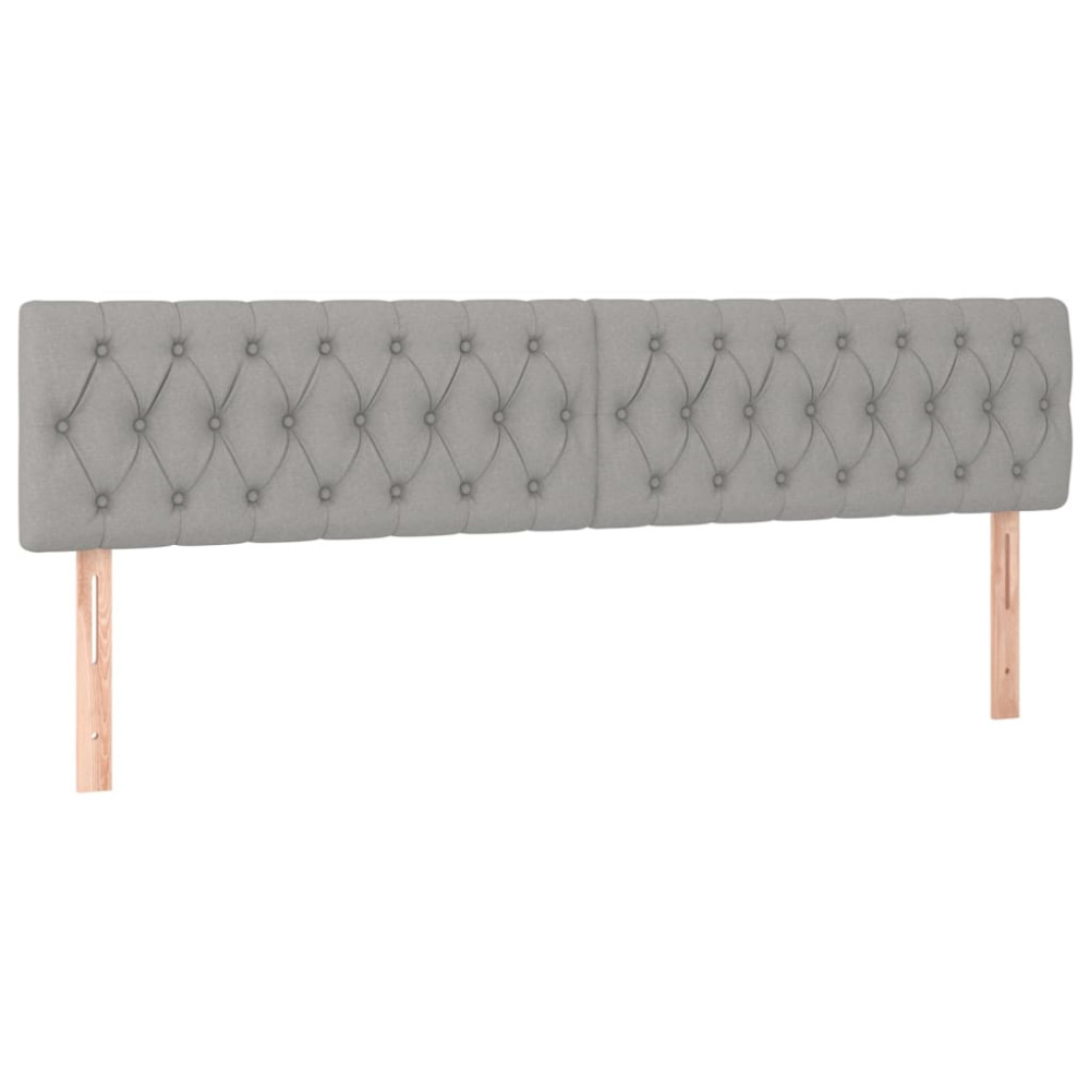 Produktbild för Ramsäng med madrass ljusgrå 180x200 cm tyg