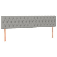 Produktbild för Ramsäng med madrass ljusgrå 180x200 cm tyg