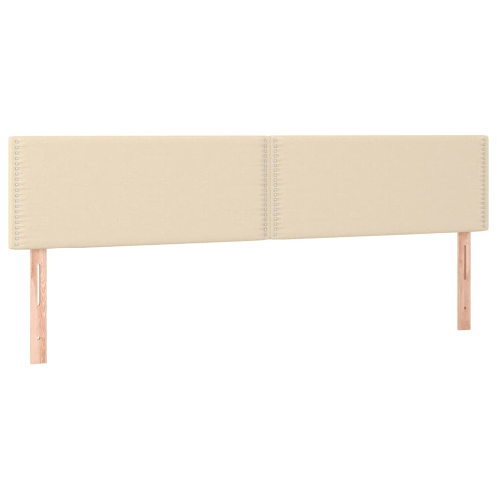 Produktbild för Ramsäng med madrass gräddvit 180x200 cm tyg