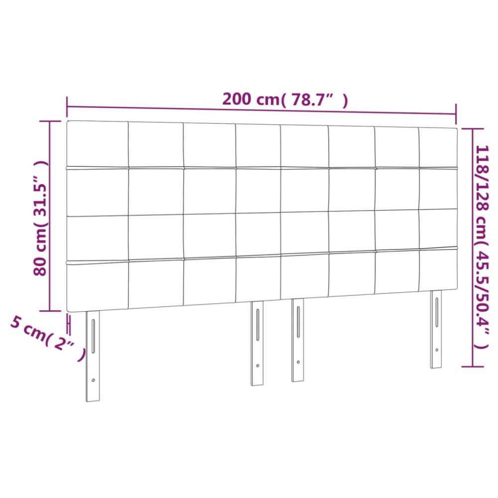 Produktbild för Sänggavel svart 200x5x118/128 cm sammet