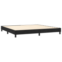 Produktbild för Ramsäng med madrass svart 200x200 cm sammet