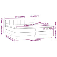 Produktbild för Ramsäng med madrass mörkblå 200x200 cm sammet