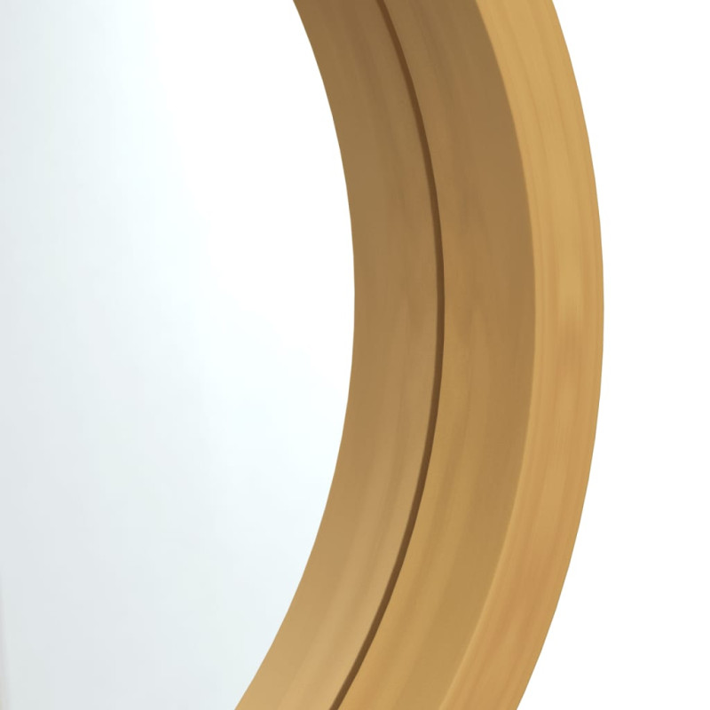 Produktbild för Väggspegel med rem guld Ø 30 cm