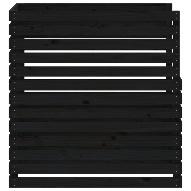 Produktbild för Kompostlåda svart 100x100x102 cm massiv furu