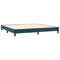 Produktbild för Ramsäng med madrass mörkblå 200x200 cm sammet
