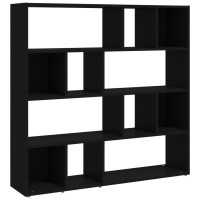 Miniatyr av produktbild för Bokhylla/rumsavdelare svart 105x24x102 cm