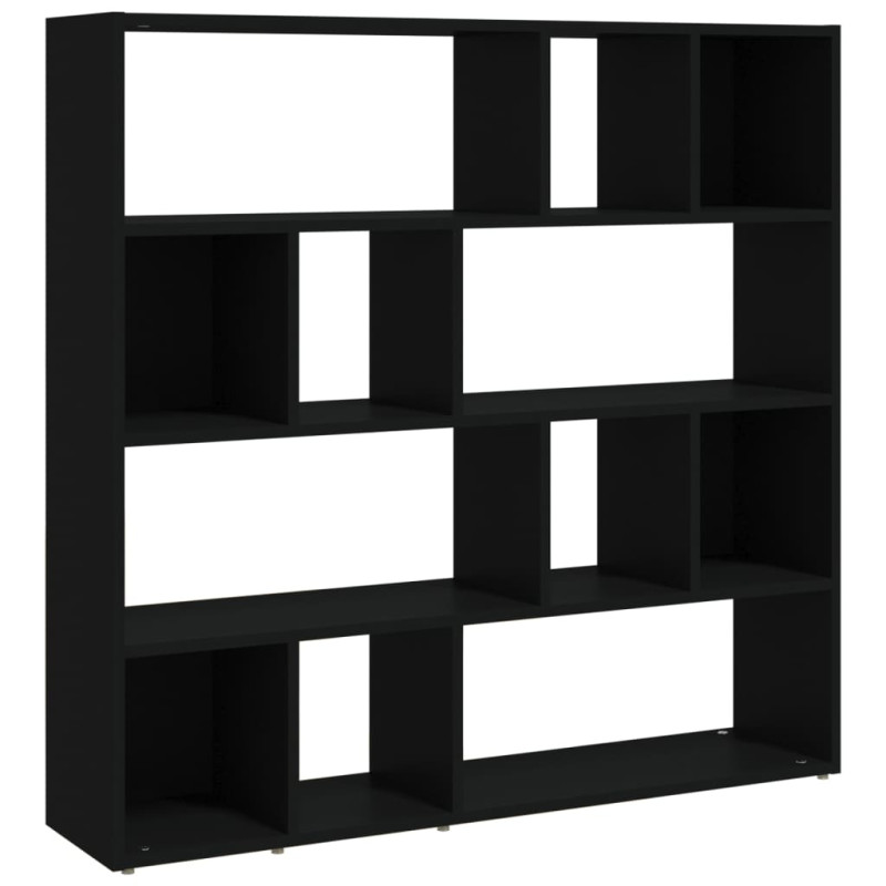 Produktbild för Bokhylla/rumsavdelare svart 105x24x102 cm