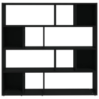 Miniatyr av produktbild för Bokhylla/rumsavdelare svart 105x24x102 cm