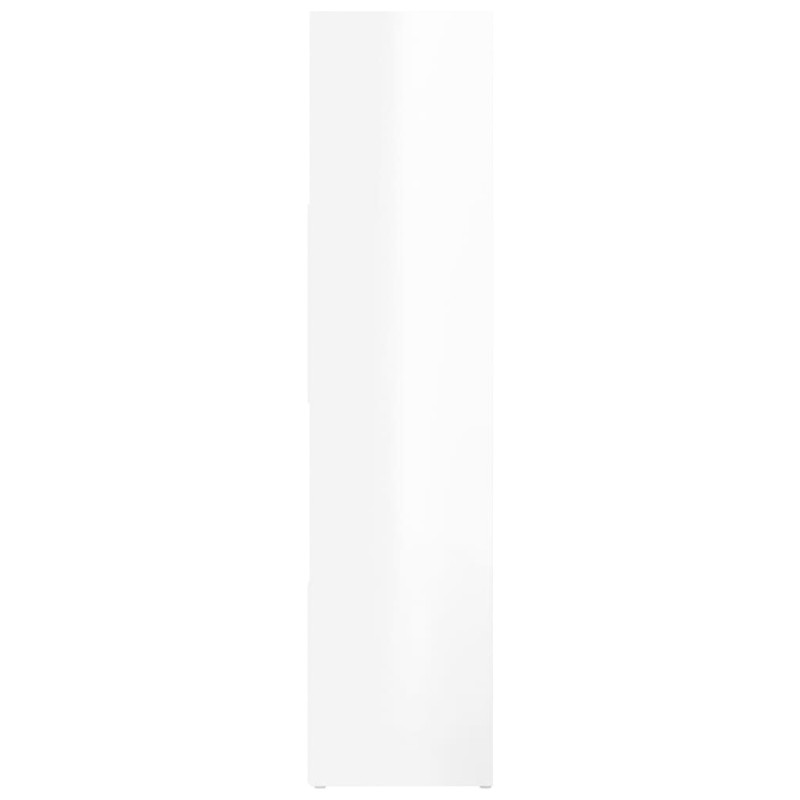 Produktbild för Bokhylla/Rumsavdelare högglans vit 105x24x102 cm