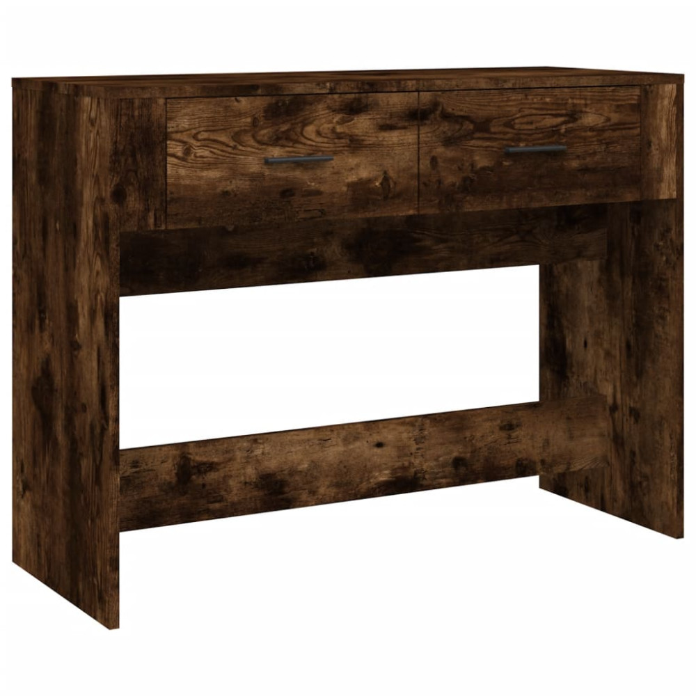 Produktbild för Avlastningsbord rökfärgad ek 100x39x75 cm konstruerat trä